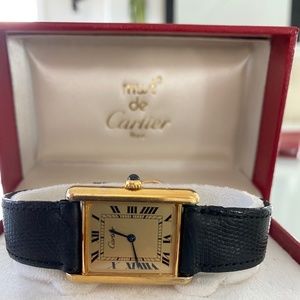Vintage Must de Cartier Vermeil Tank, Circa 1980's